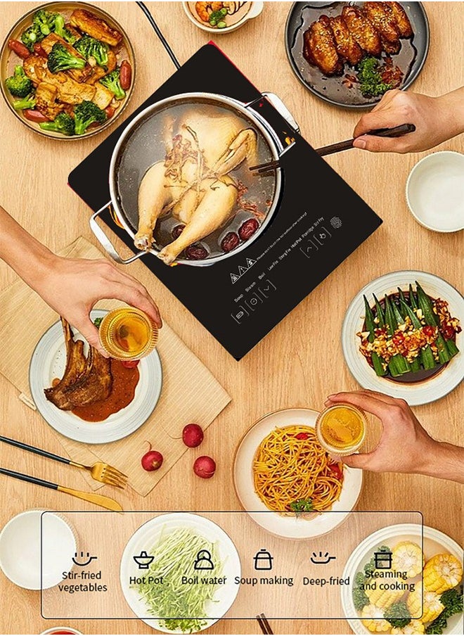 Arabest Induction Cooker,Portable Household Smart Cooktop,Black Crystal LED Touch Screen,Fast Heating,Suitable for Hotel/Home/Fast Food Restaurant  - Image 5