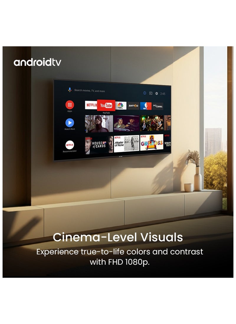 STAR TRACK - 50" Smart TV | Android 14, Full HD, Netflix, YouTube, Miracast, Bezel less, Satellite receiver, STAR TRACK - Image 1