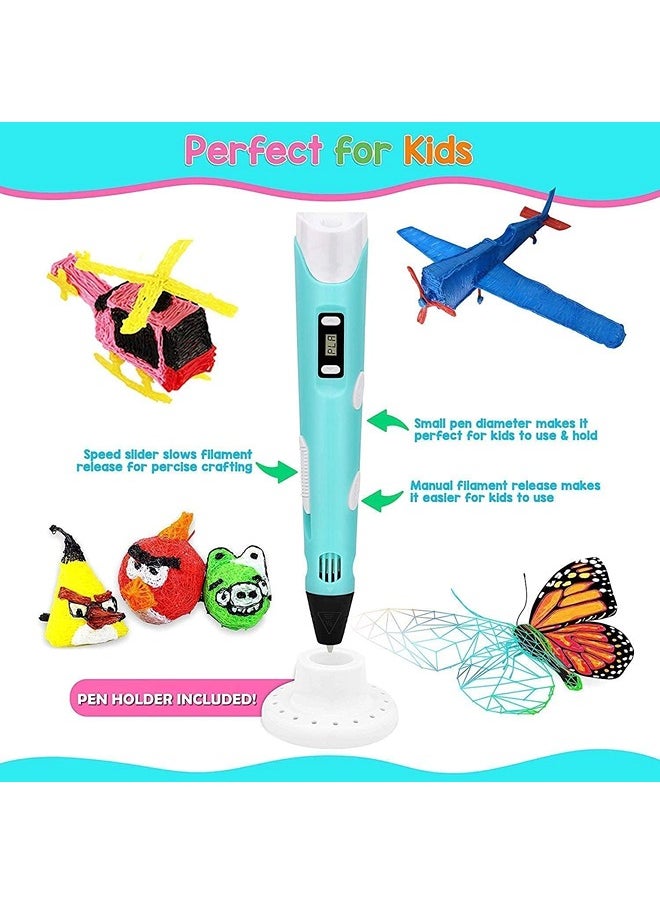 ShebSheb 3D Printing Pen,3D Drawing Pen with PLA Filaments LED Display for Kids,Adults,Model Making  - Image 2