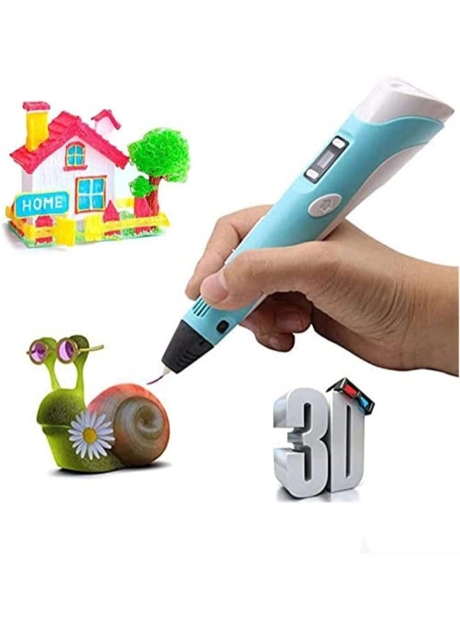 ShebSheb 3D Printing Pen,3D Drawing Pen with PLA Filaments LED Display for Kids,Adults,Model Making  - Image 1