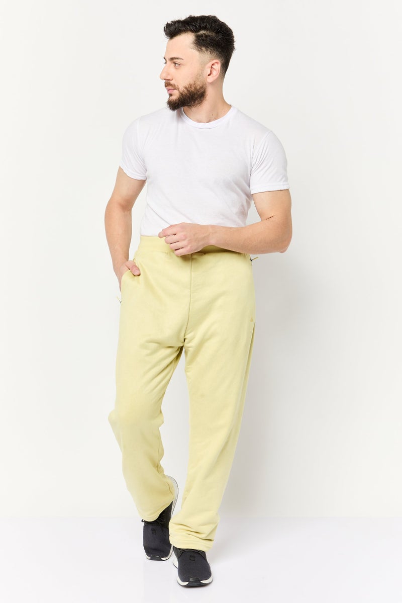 Adidas Men Sportswear Fit Outdoor Sweatpants, Light Yellow - Image 2