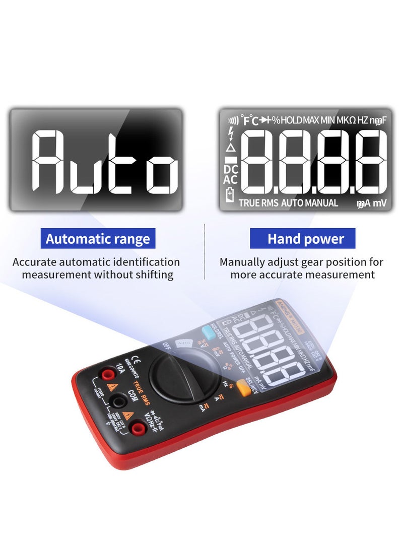 ANENG - ANENG AN113D Digital Multimeter Electrical Meter 6000 Counts DC/AC Current Voltage Tester Meters True RMS Auto Ranging LCD Display Temperature Measurement - Image 1