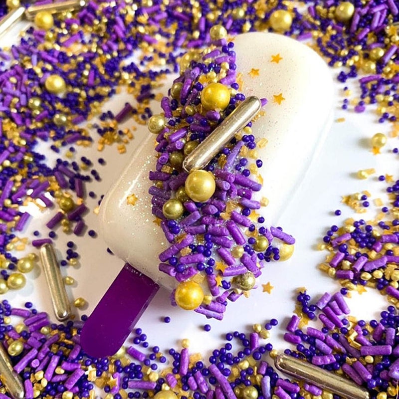ACFENG Reusable Acrylic Cakesicle Popsicle Sticks,Mini (2.75") Cake Pop Sticks for Party, Festival,Home,DIY Set of 30 (Purple Mirror) - Image 2