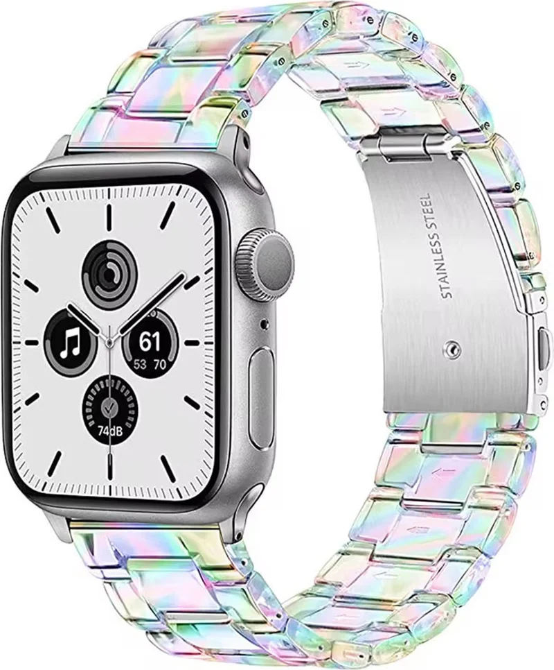 فورزاكاس Transparent Hologram Link Strap Compatible with Watch 7 41MM - FC734