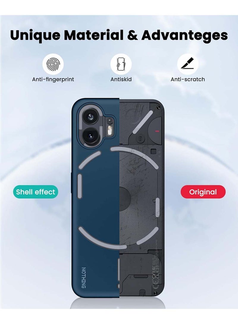 Wtech Nothing Phone (2) 5G 2023 Liquid Silicone Ultra Thin TPU Phone Case Cover - Storm Blue - Image 5