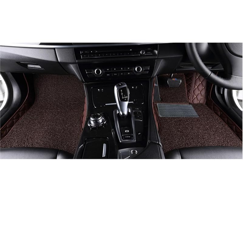 CYRER Premium 7D car mat Full Set for Maruti Suzuki Ciaz || Luxury Leather Double Car Floor Mat Complete Set || 100% Waterproof and Washable Color : Coffee - Image 2