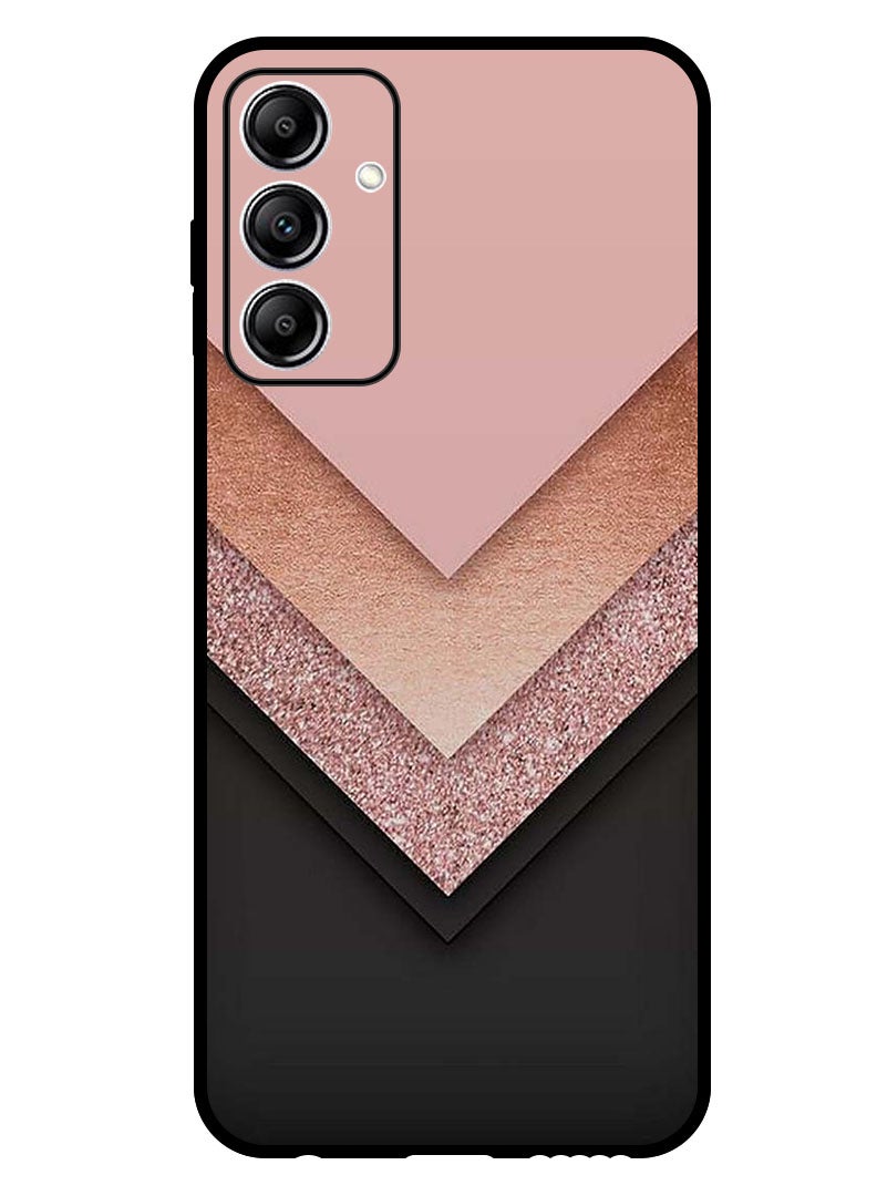 Theodor Protective Case Anti Scratch Shock Proof Bumper Cover For Samsung Galaxy A35 Black Golden & Pink - Image 1