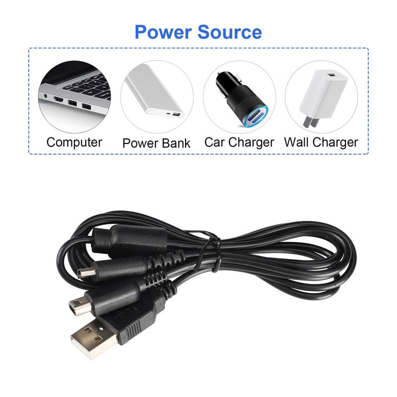eWINNER 2 in 1 USB Charger Cable Compatible With Nintendo DS Lite, 3DS, 2DS, DSi (XL/LL) - Not for Original DS - Image 4