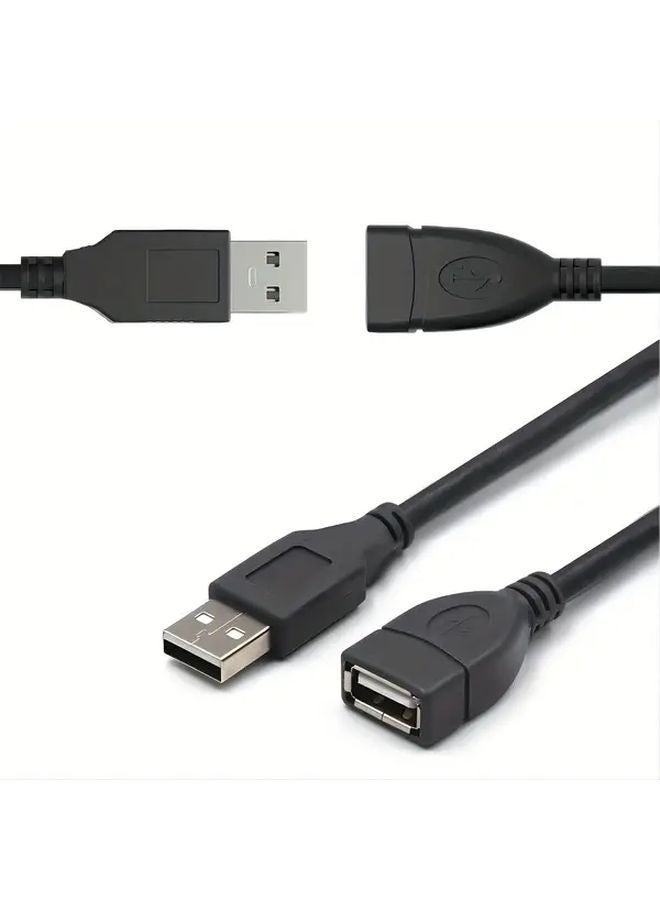 2 Pack USB 2.0 A Male To Female Extension Cable 60cm Data Sync Charger Cord - Image 5