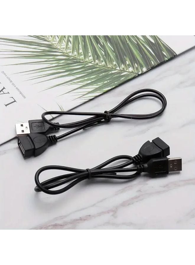 2 Pack USB 2.0 A Male To Female Extension Cable 60cm Data Sync Charger Cord - Image 1