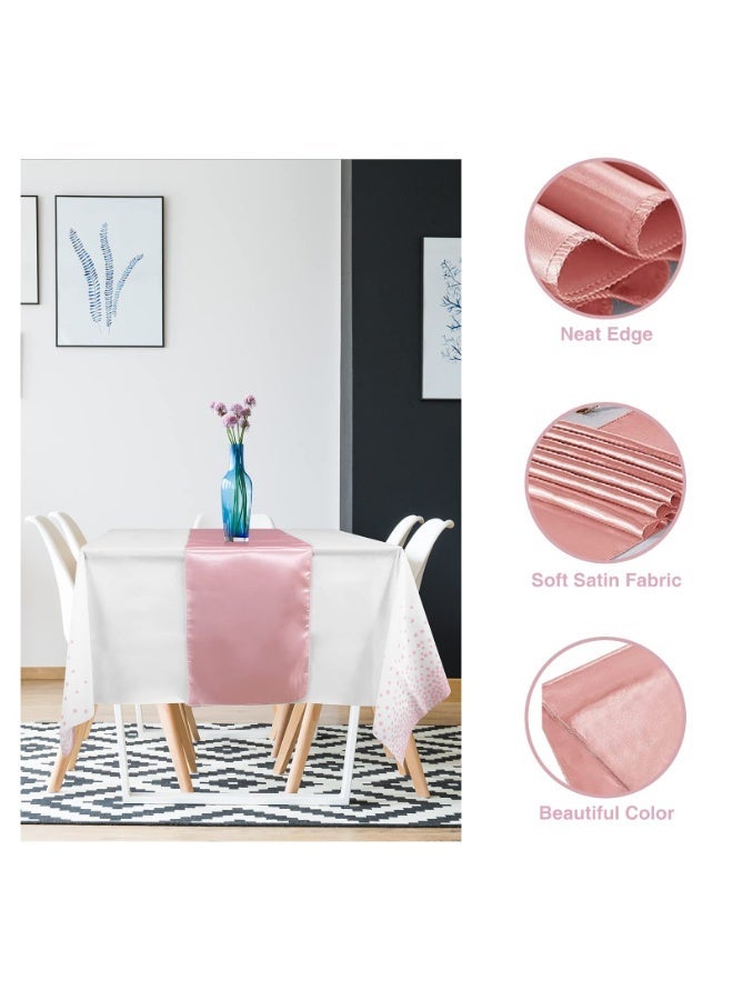 KINGMAZI Value 5-Pack: Disposable PEVA Dot Table Cover with Elegant Table Runner, Waterproof Stainproof for Parties & Gatherings - Image 3