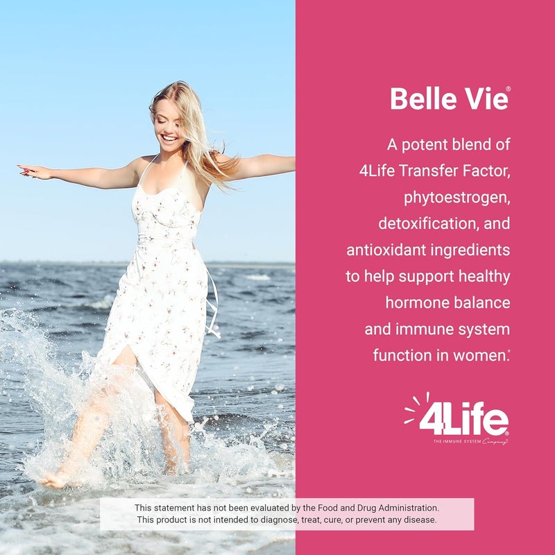 4Life Transfer Factor Belle Vie  Supports Womens Reproductive Health with Phytoestrogen Blend of Kudzu Flax and Red Clover  60 Veggie Capsules - Image 5