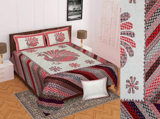 Jaipur Fabrics Cotton 160 TC Bedsheet (King_Multicolour) - Image 5