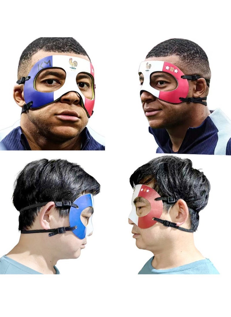 general Football, basketball protection, sports anti-collision nose 2024 new face protection imitation Mbappe same cock mask - Image 4