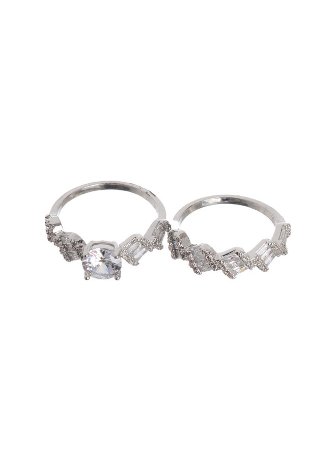 Akher el Ankoud - Twins Silver Ring - Image 1