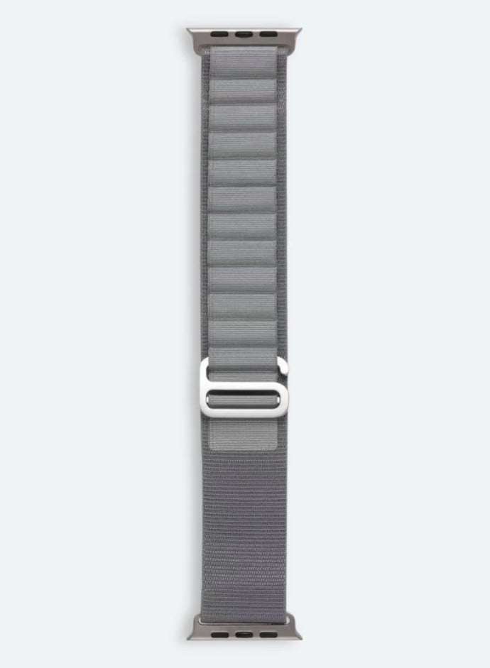 أكاليكس سوار Alpine Loop متوافق مع ساعات Apple Watch مقاسات 42 مم، 44 مم، 45 مم، 46 مم، 49 مم، سوار رياضي ناعم منسوج، سوار معصم بديل قابل للتعديل لساعات Apple Watch Series Ultra / SE / Series 1/2/3/4/5/6/7/8/9/10/11 - رمادي داكن - Image 3