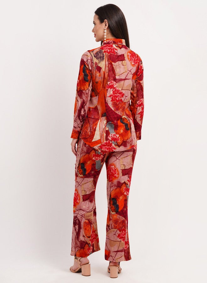 FIMS Abstract Printed Shirt With Trouser - Image 5