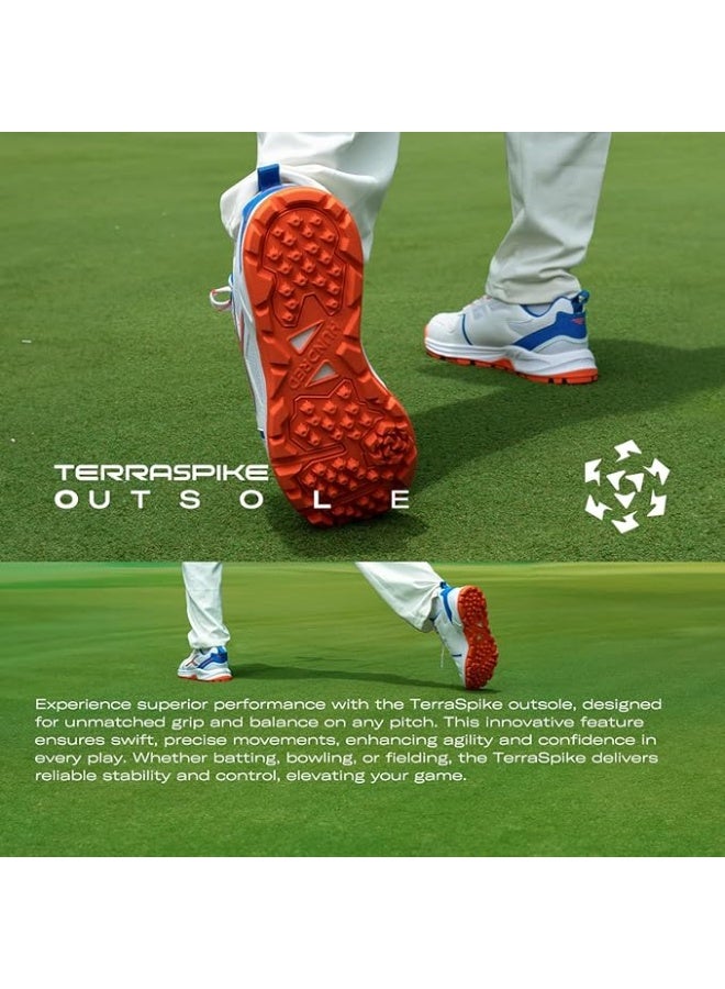 هندرد حذاء كريكت هاندرد هايبرترف - أبيض / أزرق / برتقالي - Image 4