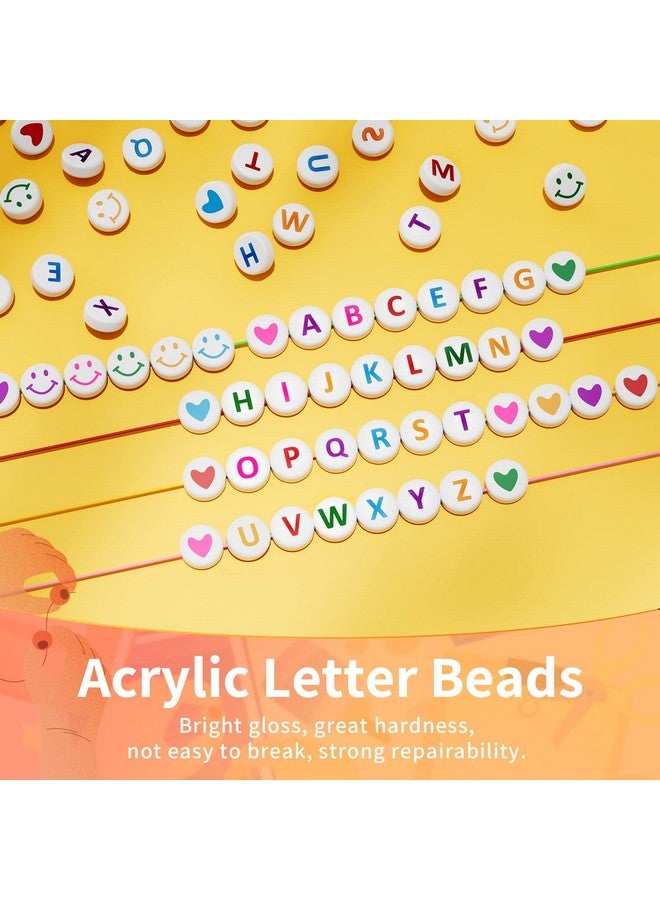 ARTDOT 800 Pcs Letter Beads For Friendship Bracelets Jewelry Making Kit 28 Styles Assorted Alphabet Beads Colorful Preppy Beads For Teen Girl Gifts - Image 3
