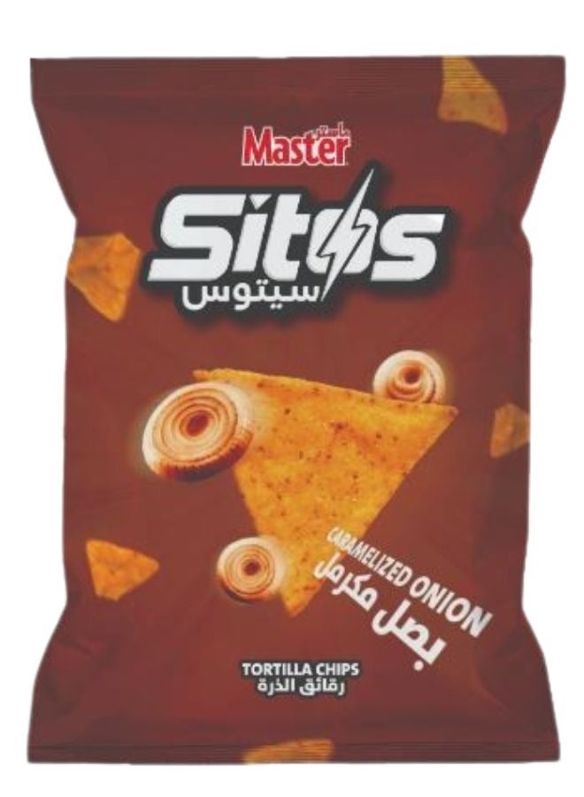 Master Sitos Caramelized Onion Tortilla Chips 150g - Image 1