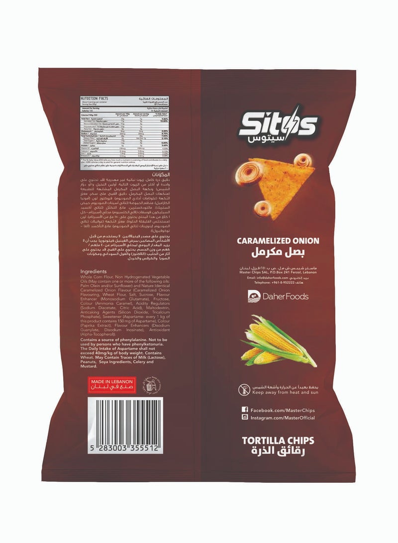 Master Sitos Caramelized Onion Tortilla Chips 150g - Image 2
