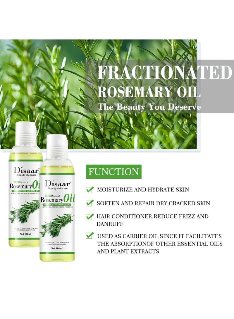 Disaar زيت إكليل الجبل الطبيعي 100 مل - زيت إكليل الجبل لنمو الشعر والعناية بالبشرة - مستخلص إكليل الجبل المرطب والمغذي - زيت إكليل الجبل لتدليك الجسم - زيت شعر إكليل الجبل الطبيعي - زيت العناية بالبشرة بإكليل الجبل - Image 2