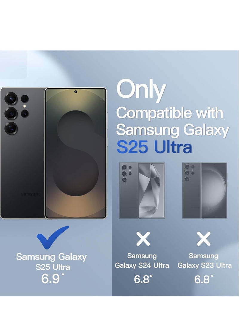 ESCASE for Samsung S25 Ultra Case, Compatible with MagSafe, Magnetic Translucent Matte Back Shockproof Cover with Strong Magnet, Slim Thin Full Protection Phone Case for Galaxy S25 Ultra 5G (Black) - Image 2