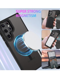 ESCASE for Samsung S25 Ultra Case, Compatible with MagSafe, Magnetic Translucent Matte Back Shockproof Cover with Strong Magnet, Slim Thin Full Protection Phone Case for Galaxy S25 Ultra 5G (Black)  - Image 4