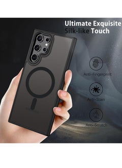 ESCASE for Samsung S25 Ultra Case, Compatible with MagSafe, Magnetic Translucent Matte Back Shockproof Cover with Strong Magnet, Slim Thin Full Protection Phone Case for Galaxy S25 Ultra 5G (Black)  - Image 5