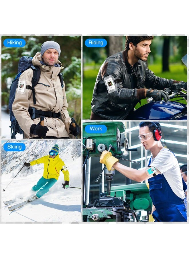 Sherr 100 Pcs Arm Badge Holder Armband ID Card Holder with Black Adjustable Strap Fastener Armband Pass Holder Clear Plastic Display Name Tag Holder for Work Postcard Ski Pass Office Business Supplies - Image 5