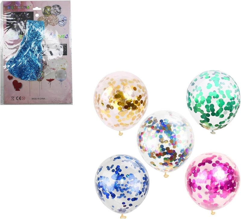 Fitto 20-Inch Transparent Inflatable Balloon with 10g Glitter per Card - Image 4
