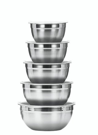 5 Pieces Mixing Round Bowl Stainless Steel Mixing Bowl Set With Lid Salad Dough Baking Bowl Silver 18 20 22 24 26 Cm Set Bowl - pzsku/Z313BA3DF9D7D1E5489ACZ/45/_/1730337544/4aca54e5-e76d-41d0-b838-d91b0c07d898