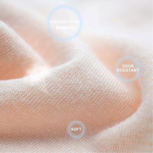 SERISIMPLE Women Viscose Bamboo Ankle Socks Low Cut Thin Sock Lightweight Pastal Color Soft Sock 5 Pairs(Assorted, Large) - Image 3