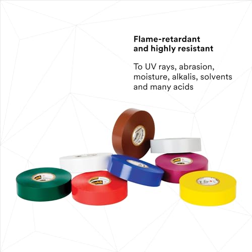 3M 35-PACK Scotch 35 Electrical Tape Packs: 1/2" x 20 ft., Rainbow - Image 5