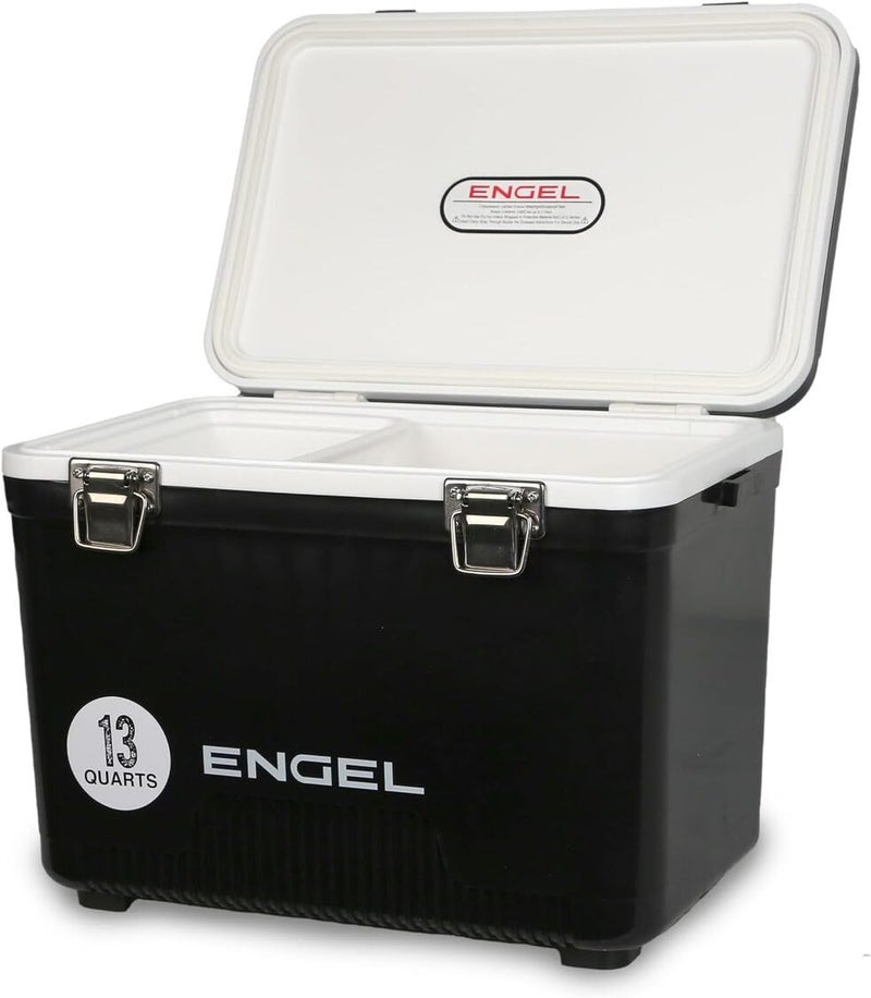 Engel ENGEL Cooler Box 13qt (12.3 litres) Leak-Proof, Air Tight, Drybox Cooler for Camping, Fishing, Hiking, Small Hard Shell Lunchbox Cooler for Men & Women, 38 x 25.4 x 28.6 CM Small Cool Box - Image 1
