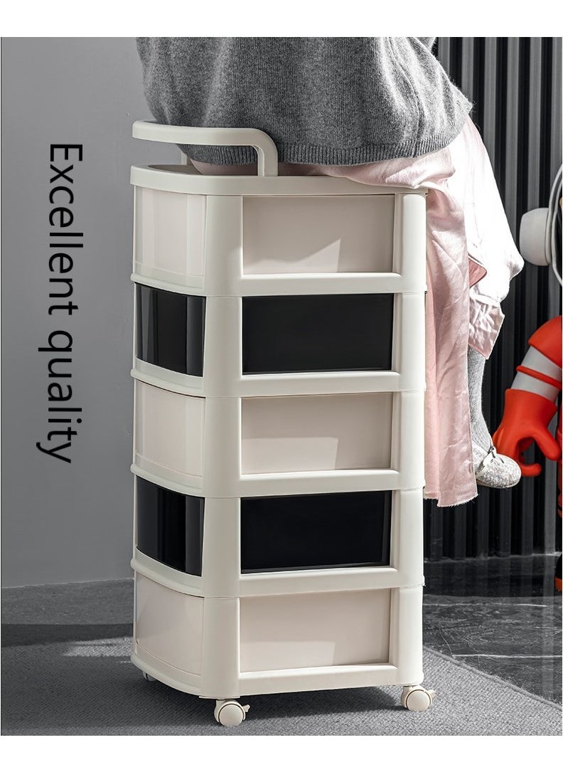 Foldable Storage Cabinet with Wheels & Doors - 4-Tier Stackable Plastic Organizer Bins for Kitchen/Bathroom/Bedroom, Collapsible Cupboard with Lids, Non-Toxic Pantry Closet for Snacks, Books & Toys - pzsku/Z313BC0EA99DB700B065EZ/45/_/1732780309/2719aa60-6148-4bfa-a274-c0c6c475c710