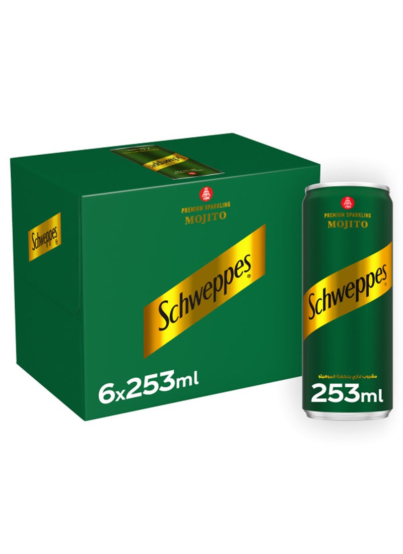 Schweppes Mojito Soda, 253 ml x 6 - Image 1