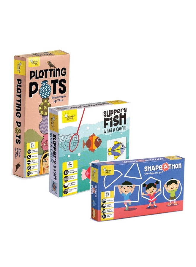 Clever Cubes EDUPACK: Activity Games: Pack of 3 Games: Games for Kids: Birthday Return Gift - Image 1