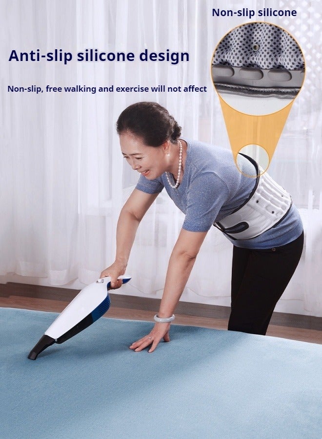 M MIAOYAN Automatic inflatable waist support belt, fixed lumbar support, massage belt, medical waist support, lumbar spine fixation belt, stretch waist support fixator (suitable for waist circumference 28-30in) - Image 5