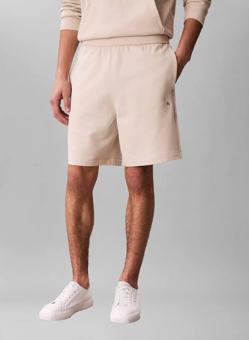 Cotton Terry Badge Jogger Shorts