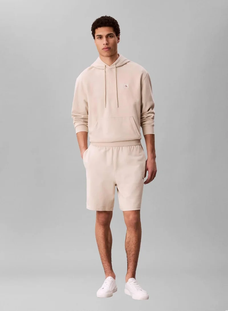 Cotton Terry Badge Jogger Shorts