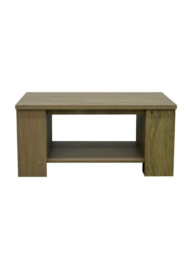 DANUBE HOME Athens Coffee Table With Open Shelves Modern And Stylish Living Room Table Durable Wooden Coffee Table With Storage Elegant Home DÃ©cor Space-Saving Design - Light Oak - Image 2