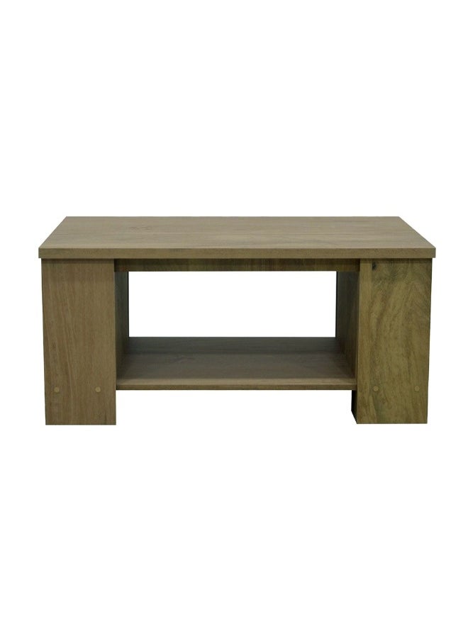 DANUBE HOME Athens Coffee Table With Open Shelves Modern And Stylish Living Room Table Durable Wooden Coffee Table With Storage Elegant Home DÃ©cor Space-Saving Design - Light Oak  - Image 3
