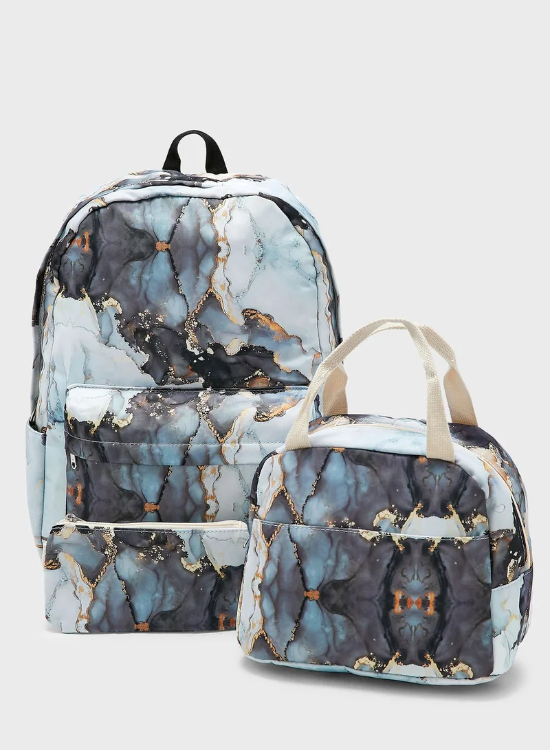 Ginger 3 Piece Set Laptop Backpack, Lunch Bag And Pencil Case