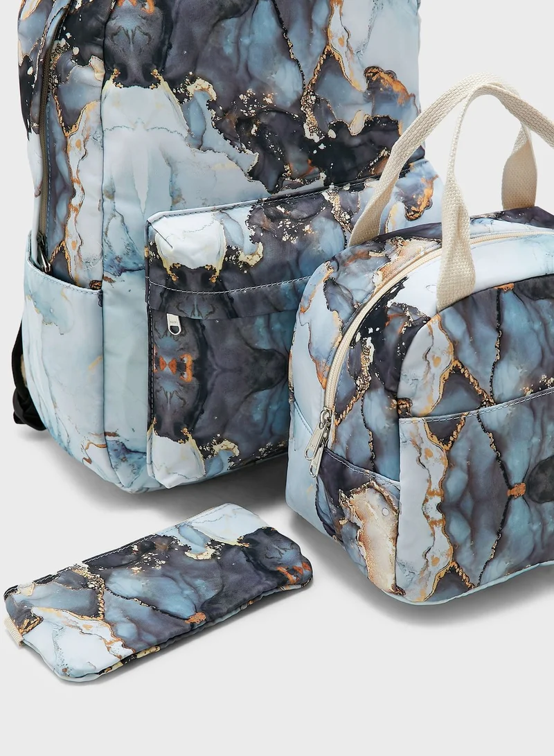 Ginger 3 Piece Set Laptop Backpack, Lunch Bag And Pencil Case