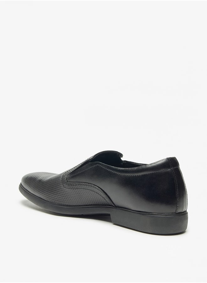DUCHINI - Men's Textured Slip-On Loafers - Image 1