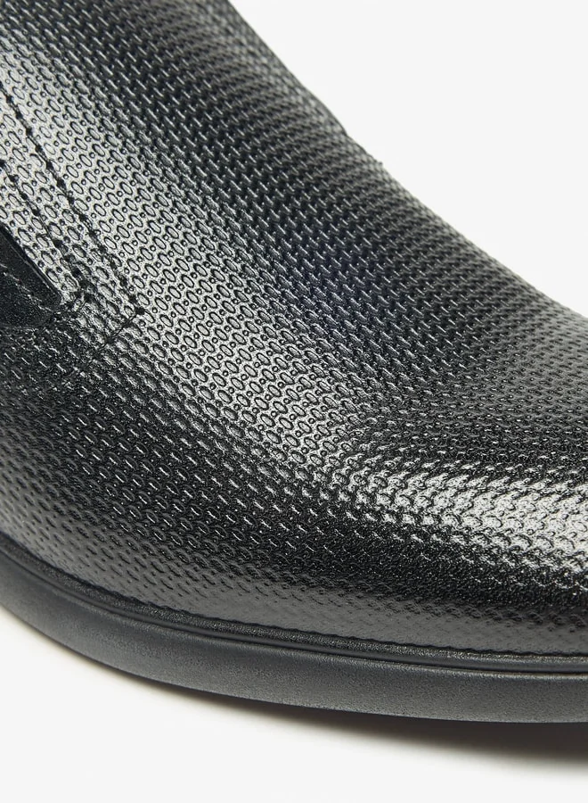 DUCHINI Men's Textured Slip-On Loafers