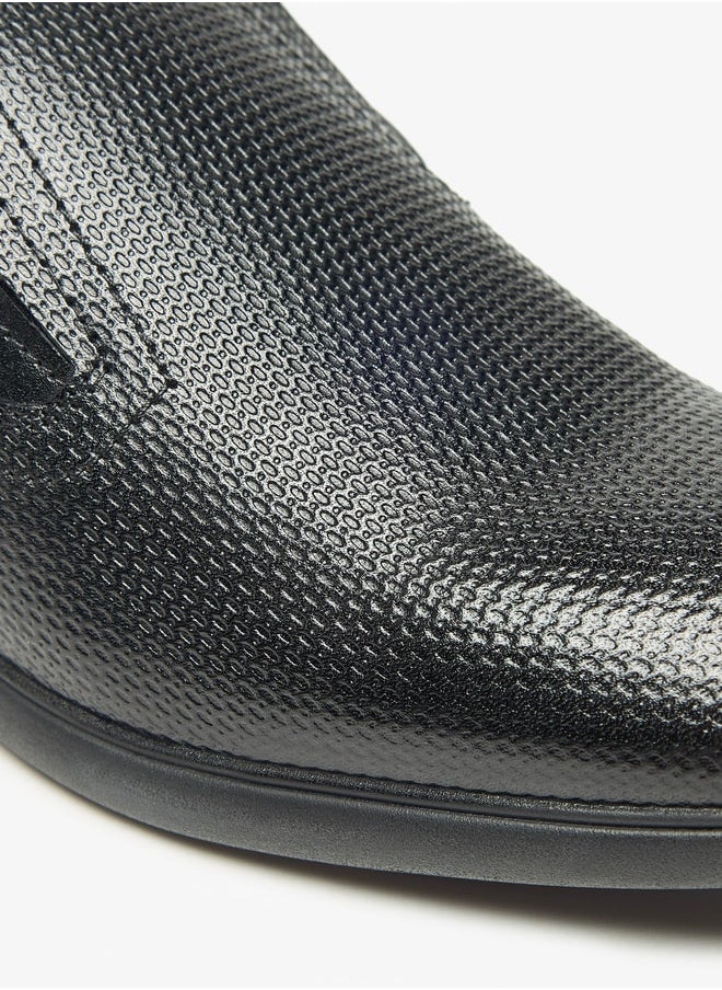 DUCHINI - Men's Textured Slip-On Loafers - Image 1
