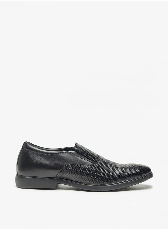 DUCHINI - Men's Textured Slip-On Loafers - Image 1