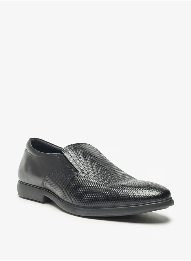 DUCHINI Men's Textured Slip-On Loafers